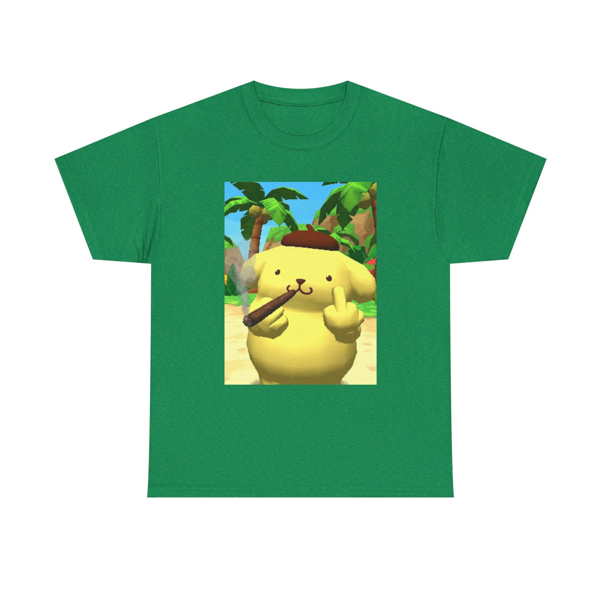 Pompompurin Smoking And Flipping Off Tee