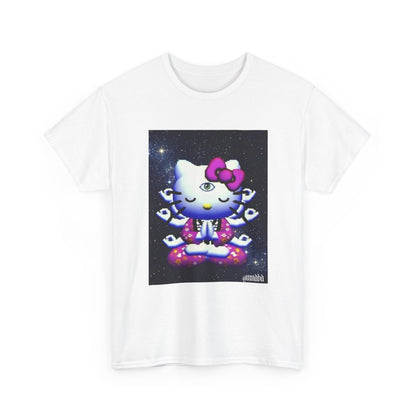 Third Eye Kitty Meditating In Space Tee