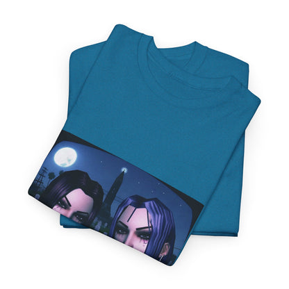Gothic Gals Smoking In Cemetery Tee