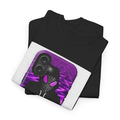 Pixelated Web-Slinger Holding Purple Drink Tee