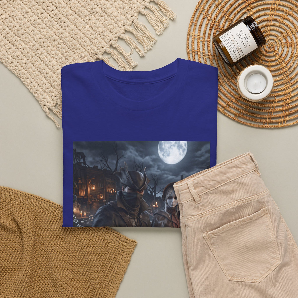 Hunters Smoking Under Moonlight