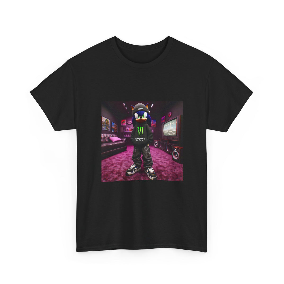 Streetwear Sonic Posing In A Drip Room