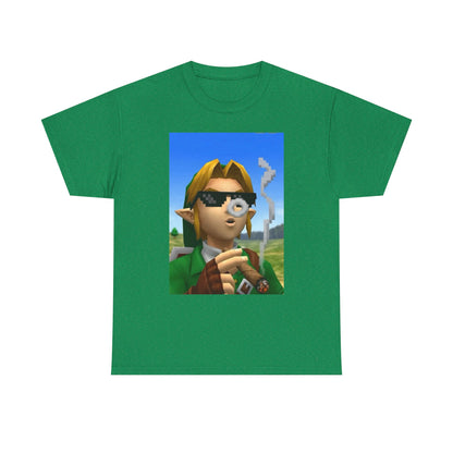 Pixelated Link Smoking With Deal With It Glasses