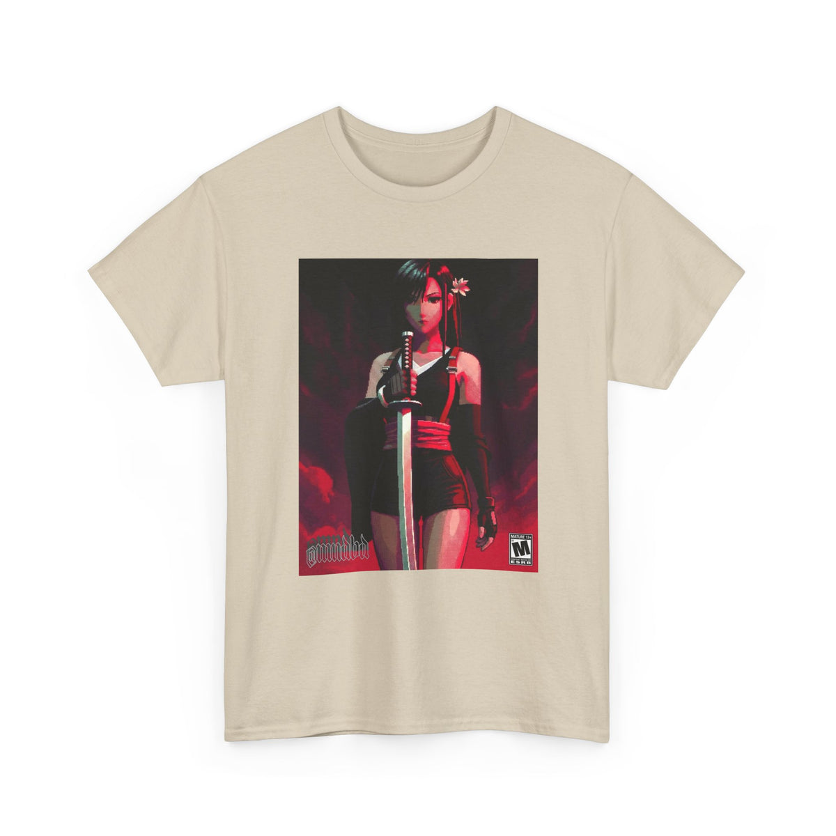 Pixel Tifa Lockhart With Katana Tee