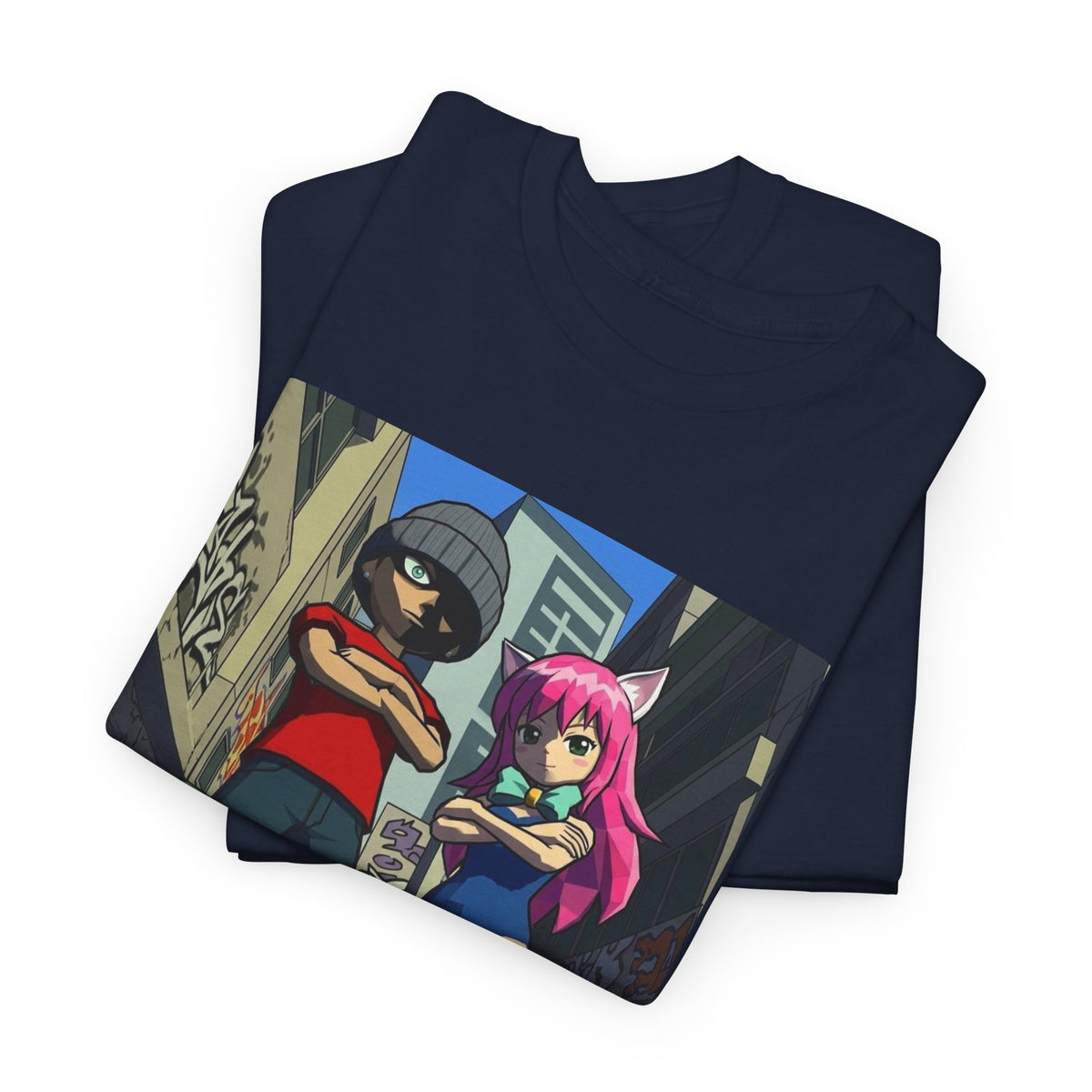 Urban Duo Standoff In Graffiti Alley Tee