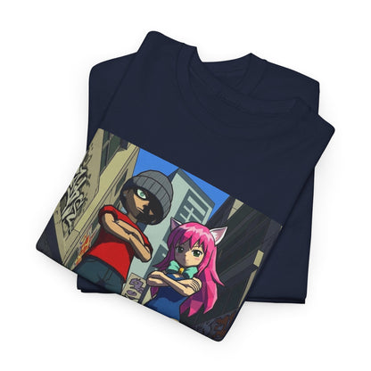 Urban Duo Standoff In Graffiti Alley Tee