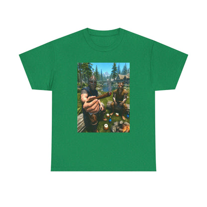 Dragonborn Khajiit Blazing In Skyrim Tee