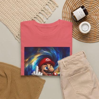 Mario Showing Middle Finger With Mushroom