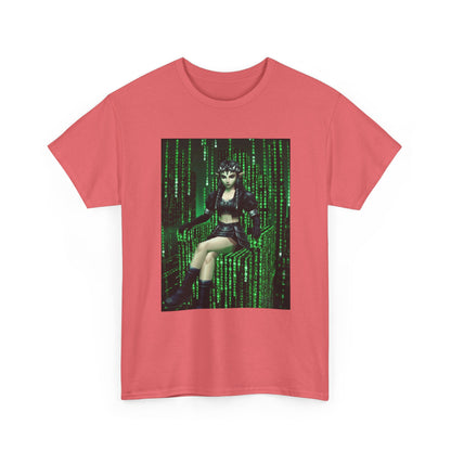Cyberpunk Elf Queen In The Matrix City Tee
