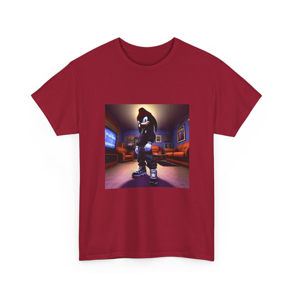 Edgy Hedgehog In Streetwear Drip Tee