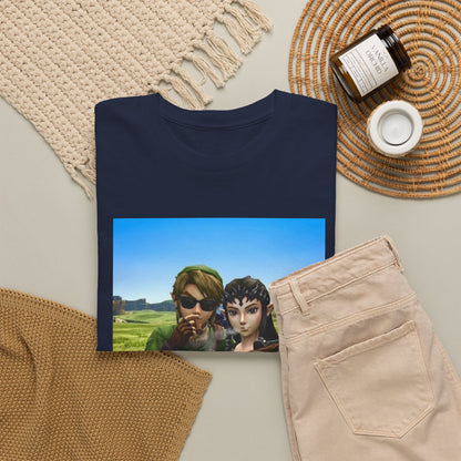 Link And Zelda Smoking Cigars Tee