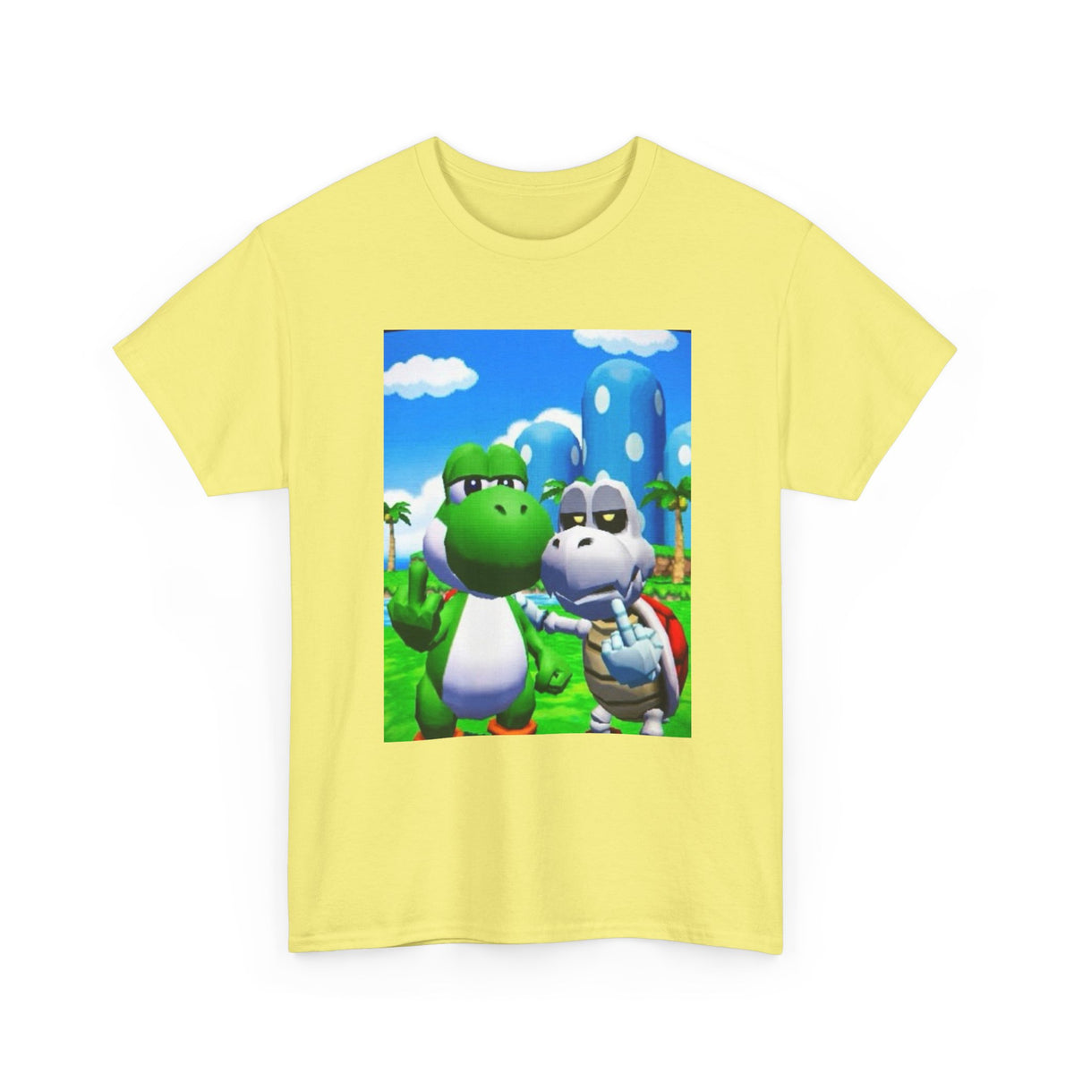 Yoshi And Dry Bones Flipping Off Tee (Design 7)