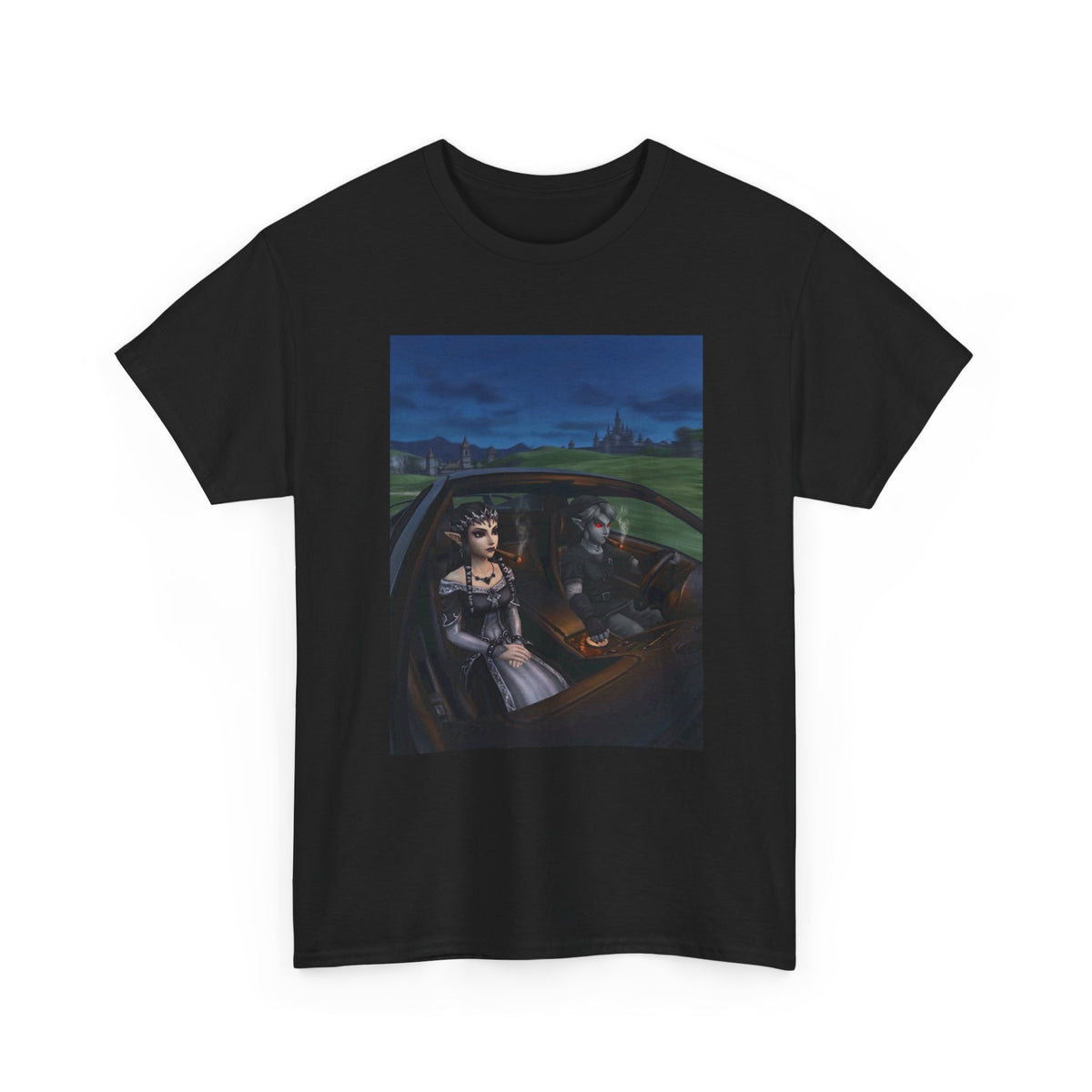 Dark Link And Midna Smoking In Car Tee