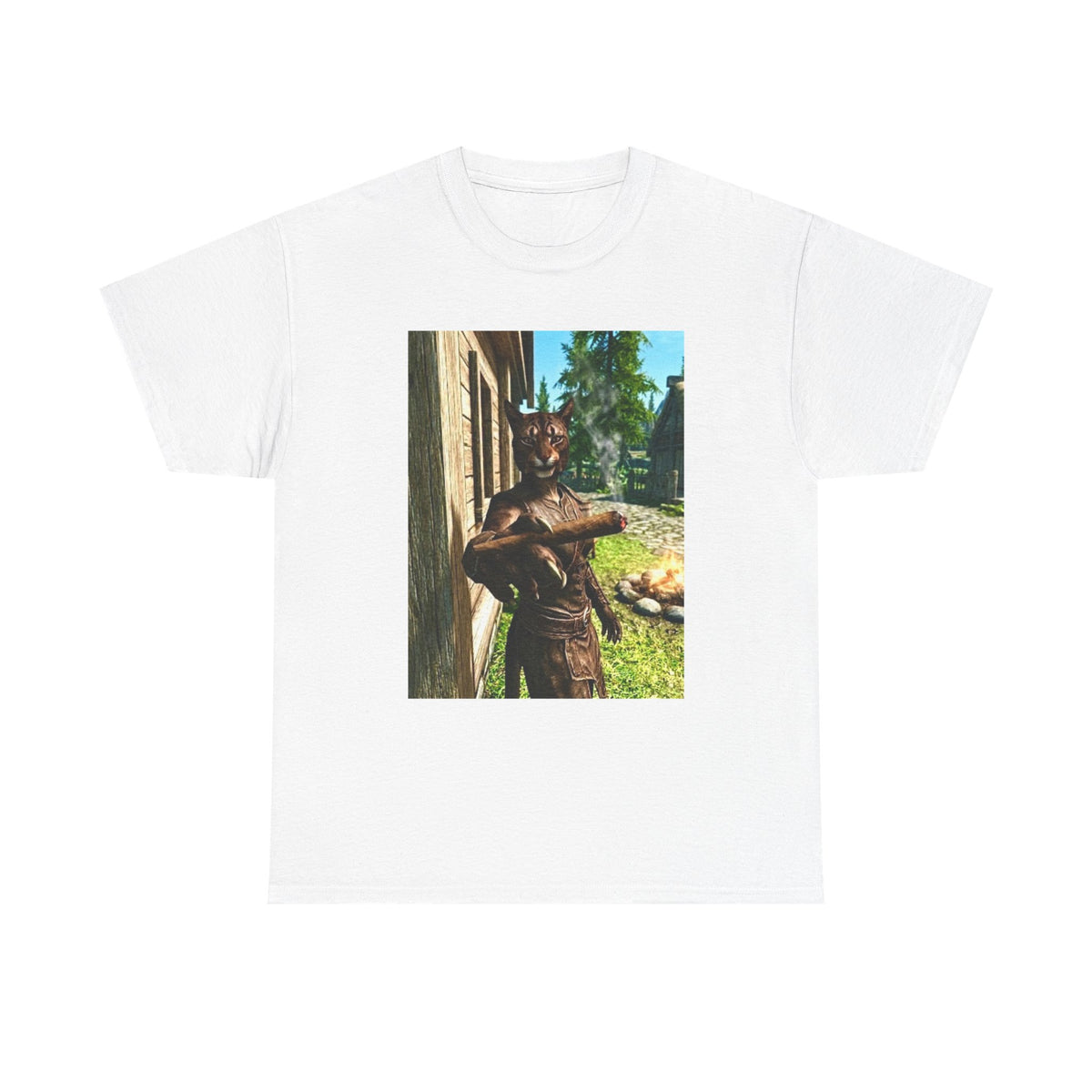 Khajiit Taking A Big Hit Tee