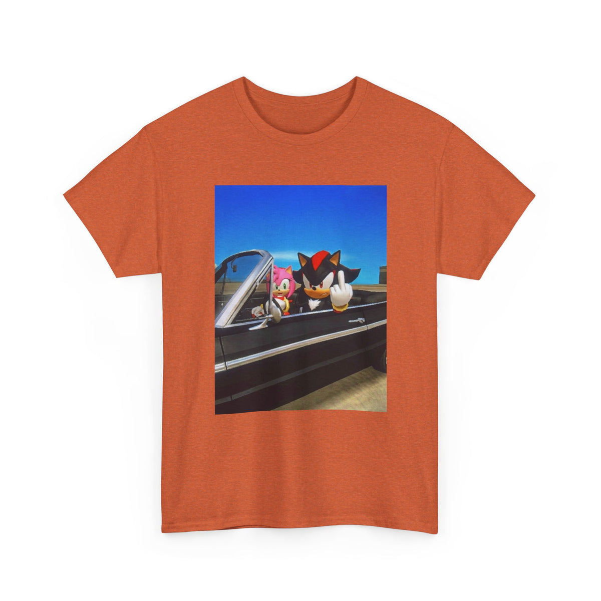 Shadow and Amy Flipping Off The World Tee