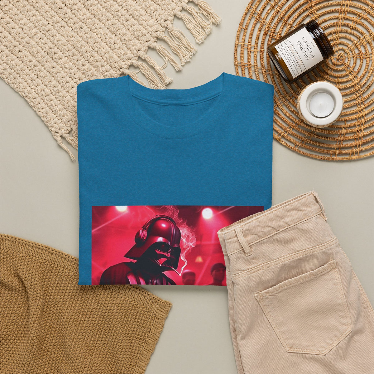 Darth Vader DJ Mixing And Smoking Tee
