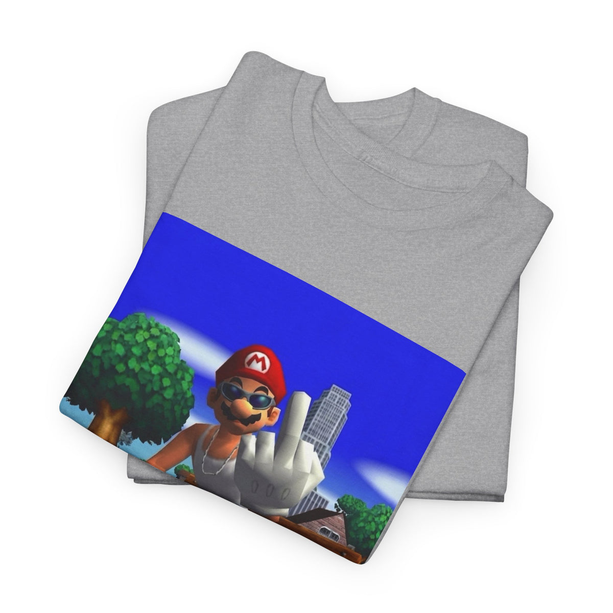 Thug Mario Flipping The Bird Tee