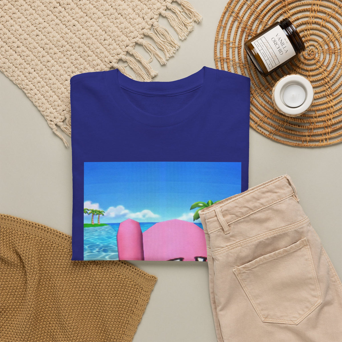 Kirby Giving The Finger Island Scene Tee