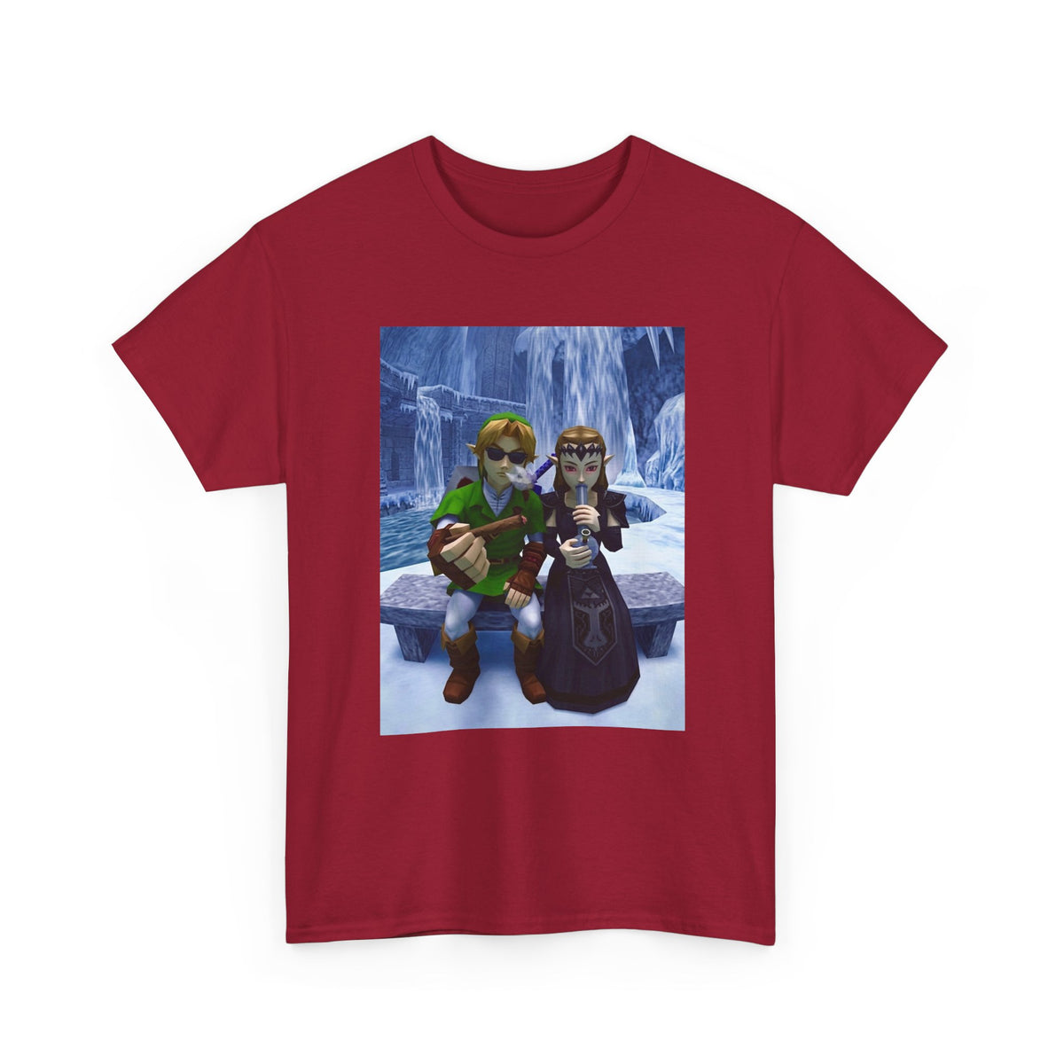 Link And Zelda Chilling In Ice Palace