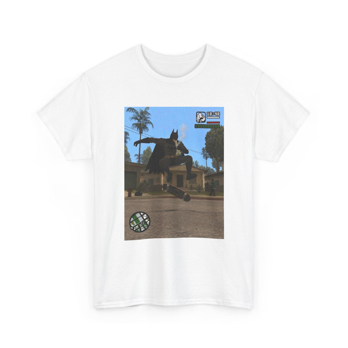 Batman Smoking Bong Skateboard Stunt Tee