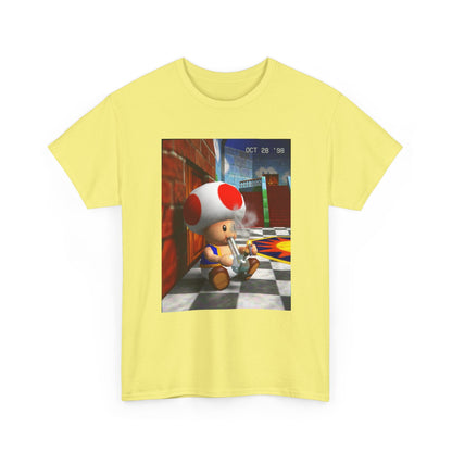 Toad Hitting Bong In Retro World Tee