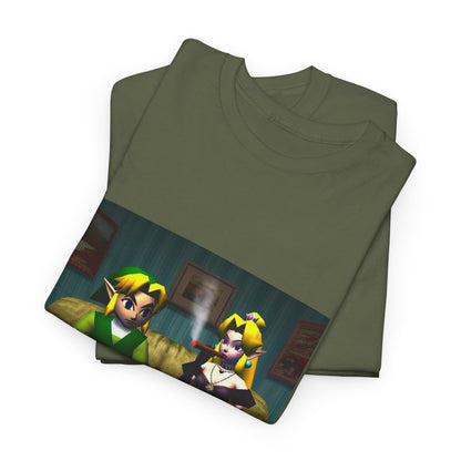 Link and Goth Peach Chillin' and Smoking Tee