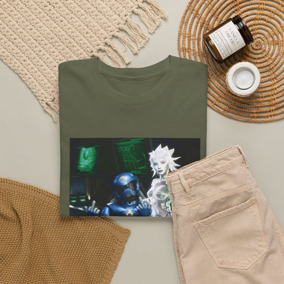 Cyborg & Hologram Flipping The Bird Tee