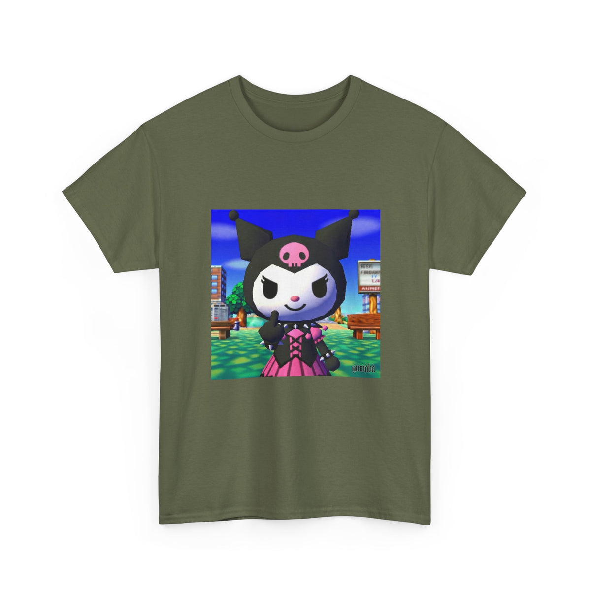 Kuromi Flipping The Bird In Animal Crossing