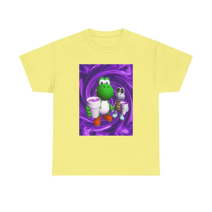 Yoshi And Dry Bones Sipping Purple Tee