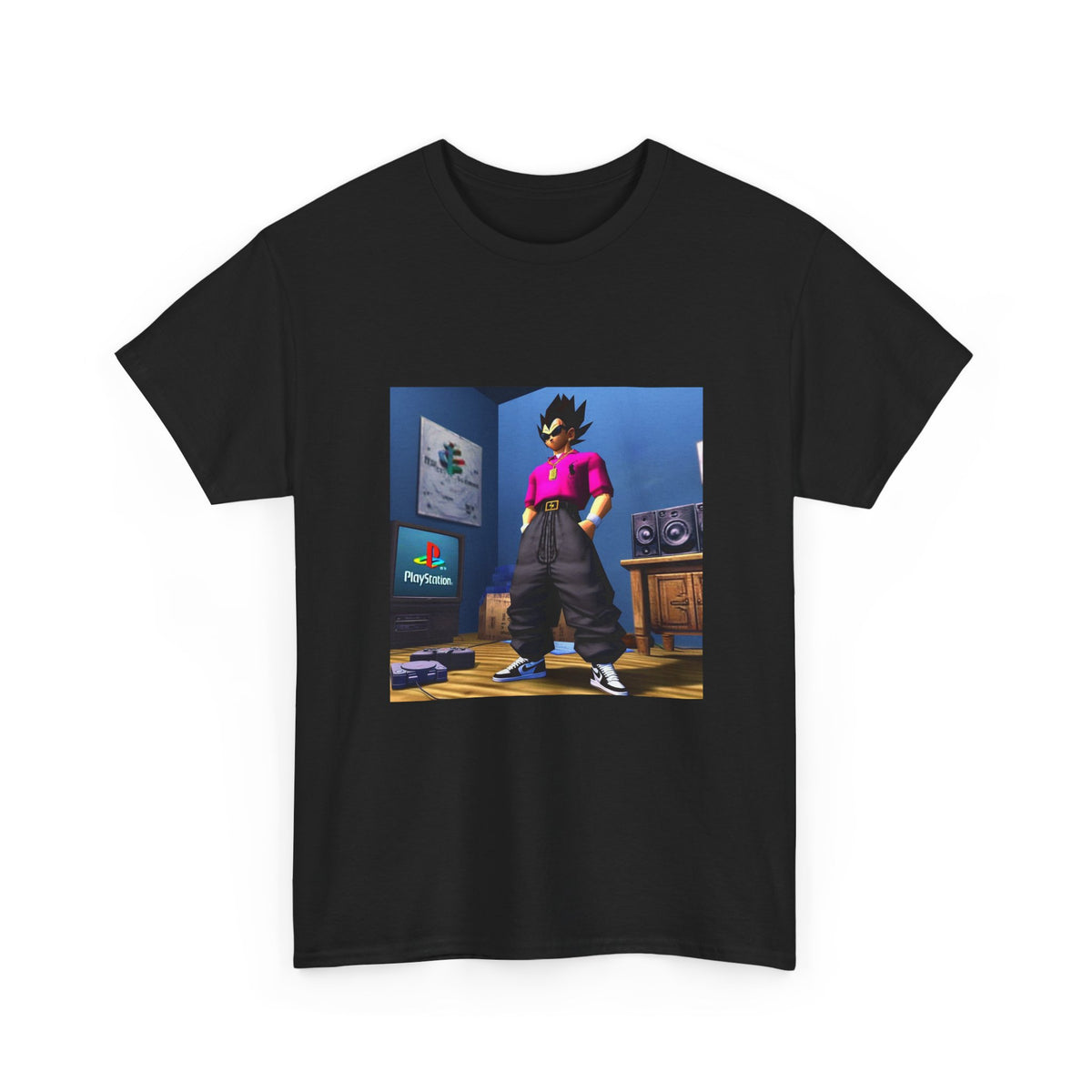 Y2K Vegeta Chilling With PlayStation Tee