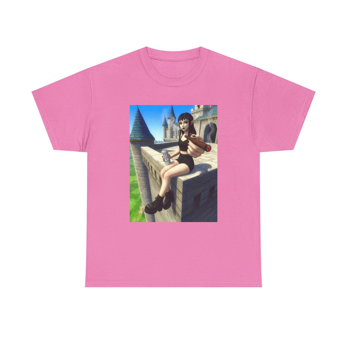 Elf Babe Chilling With Cigar And Drink Tee