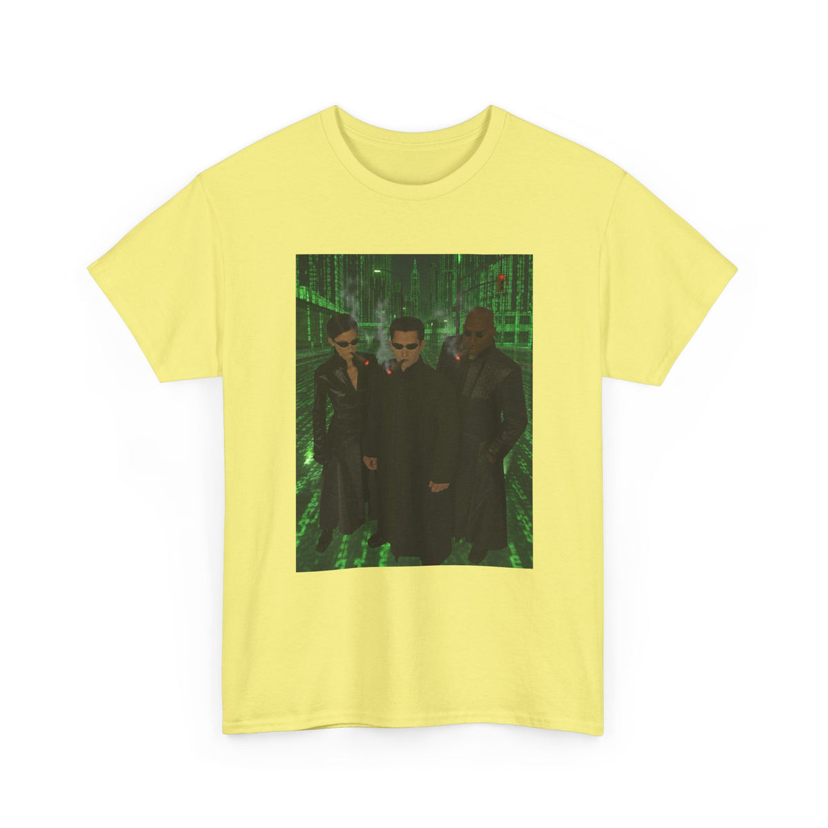 Neo, Trinity, Morpheus Smoking In The Matrix