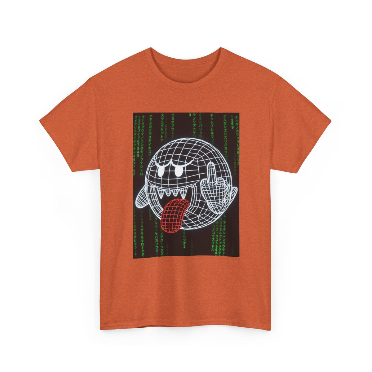 Wireframe Boo Giving The Finger Tee