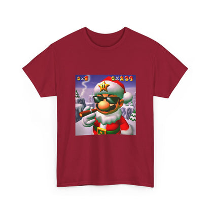 Cool Mario Santa Smoking Cigar Tee