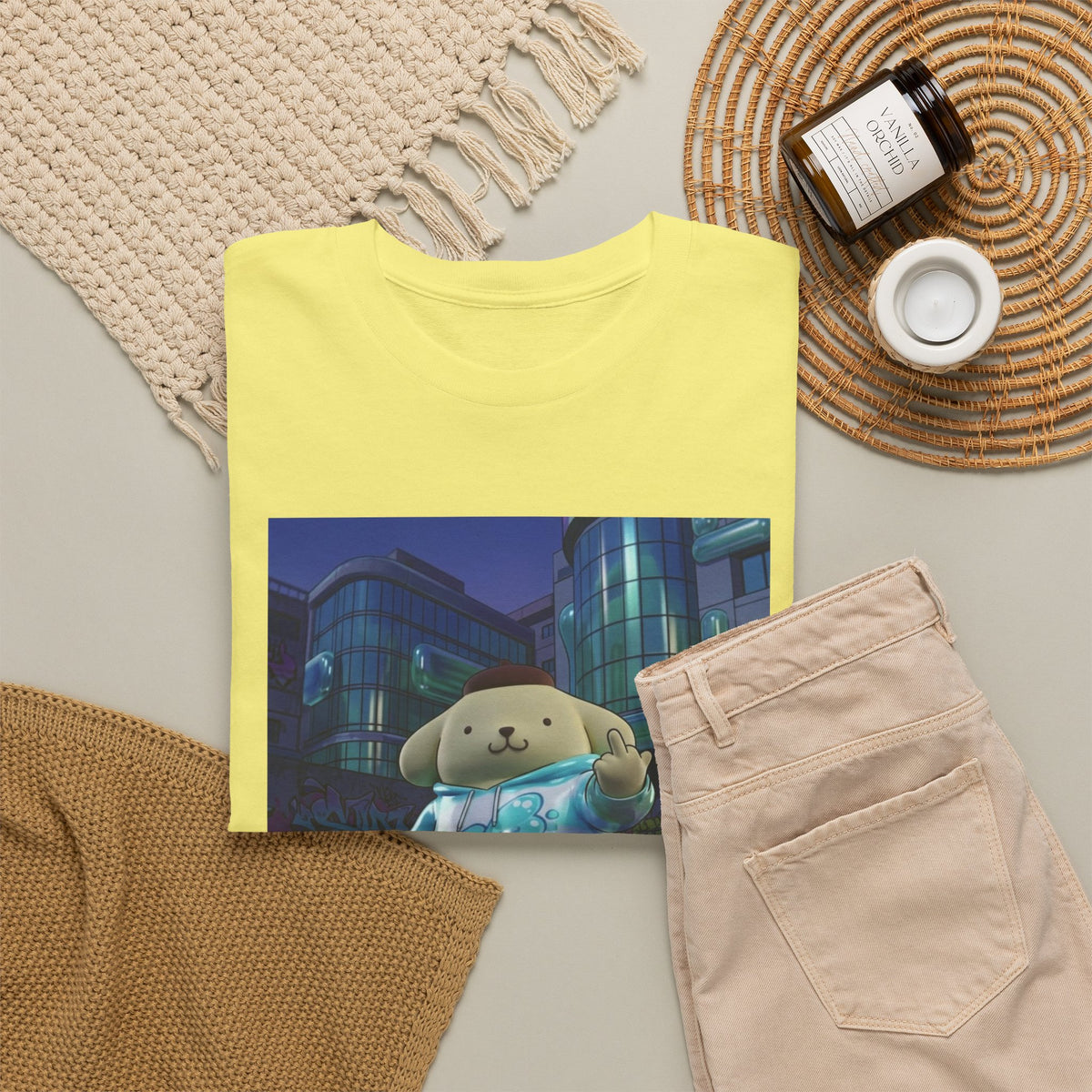 Pompompurin Flips Off In Skateshop City