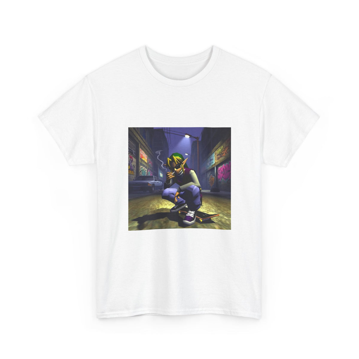 Streetwise Elf Smoking In Alley Tee