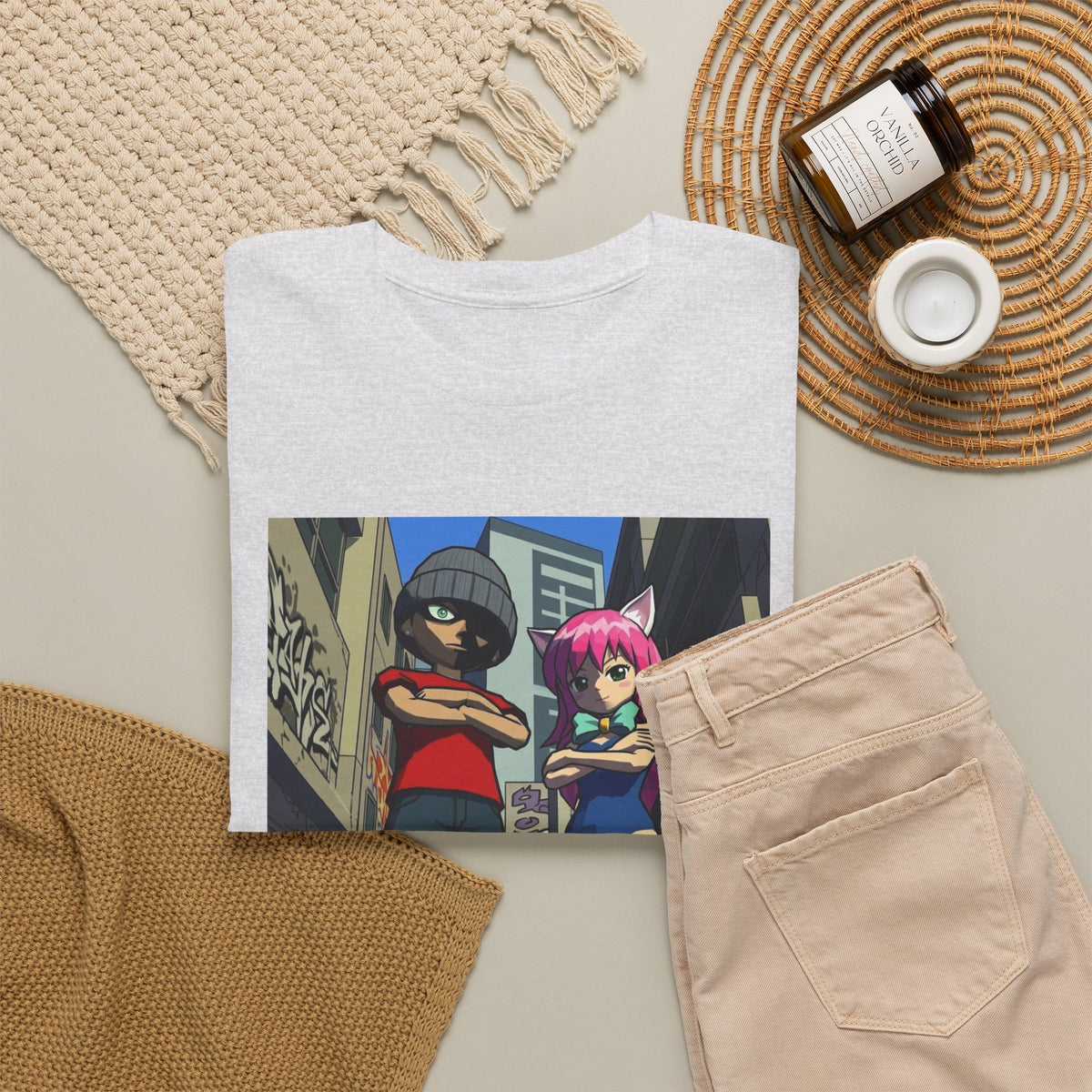 Urban Duo Standoff In Graffiti Alley Tee