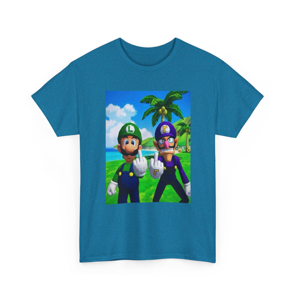 Luigi and Waluigi Flipping The Bird Tee