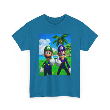 Luigi and Waluigi Flipping The Bird Tee