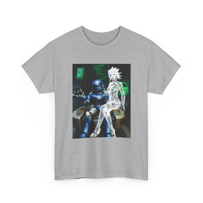 Cyborg & Hologram Flipping The Bird Tee