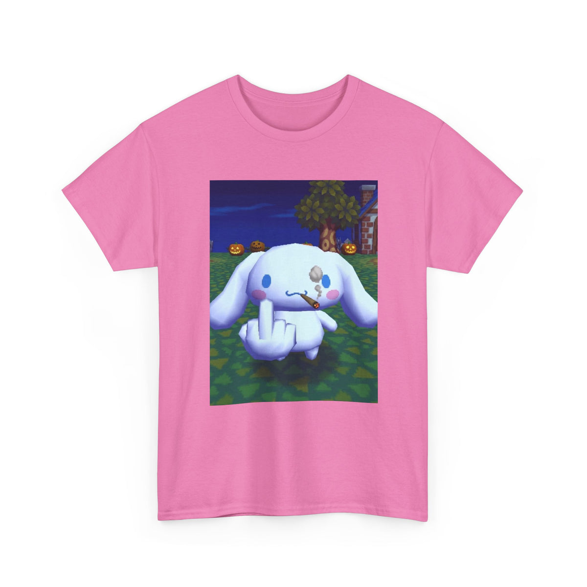 Cinnamoroll Smoking Blunt Flipping Bird Tee