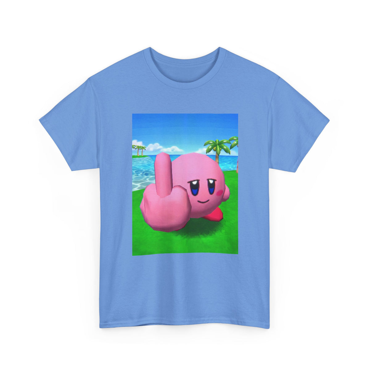 Kirby Giving The Finger Island Scene Tee