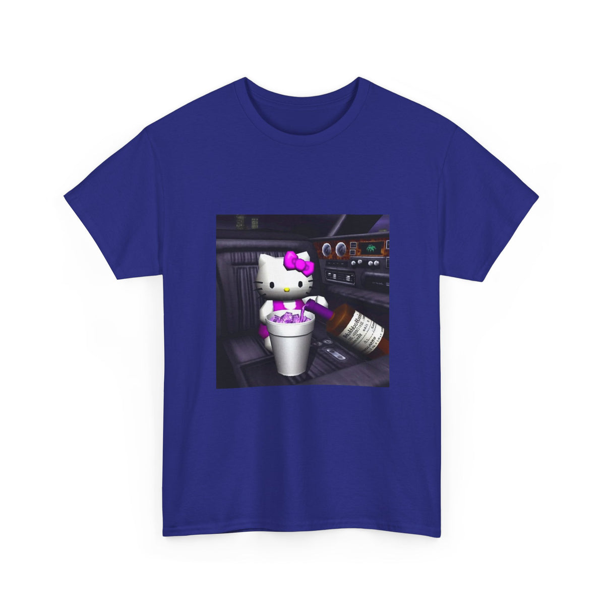 Kitty Pouring Purple Drank In Car Tee