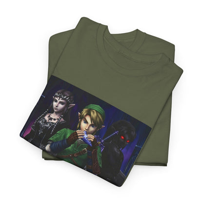 Link Playing Ocarina With Dark Companions Tee
