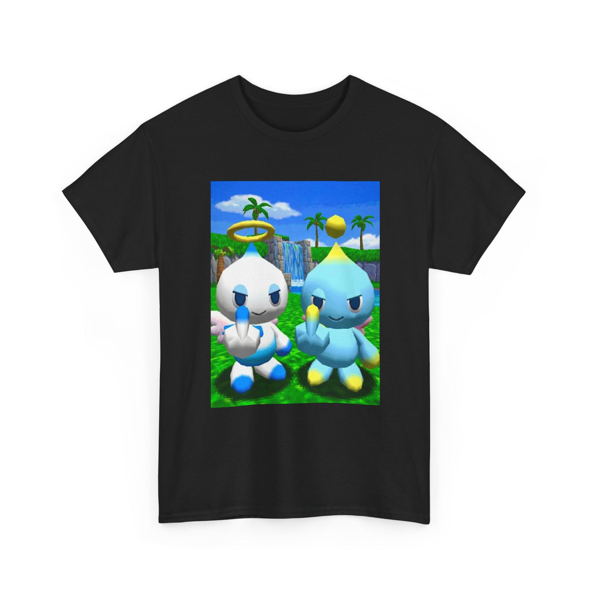 Chao Flipping Off In Paradise Tee