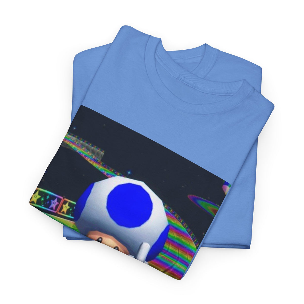 Blue Toad Flipping Off On Rainbow Road Tee