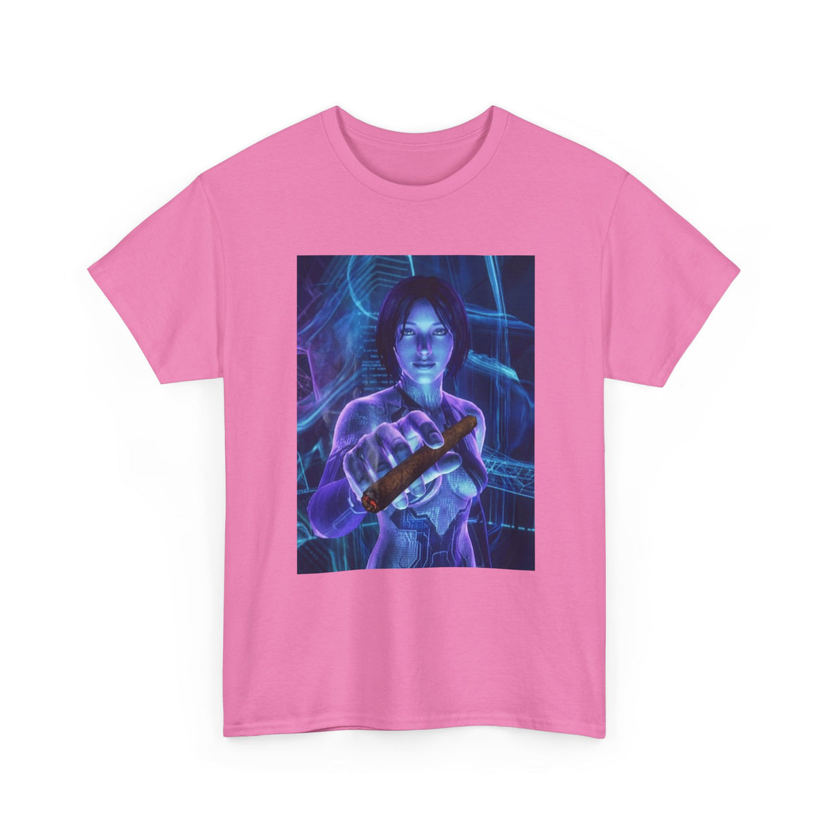 Cybernetic Woman Offers Lit Cigar Tee