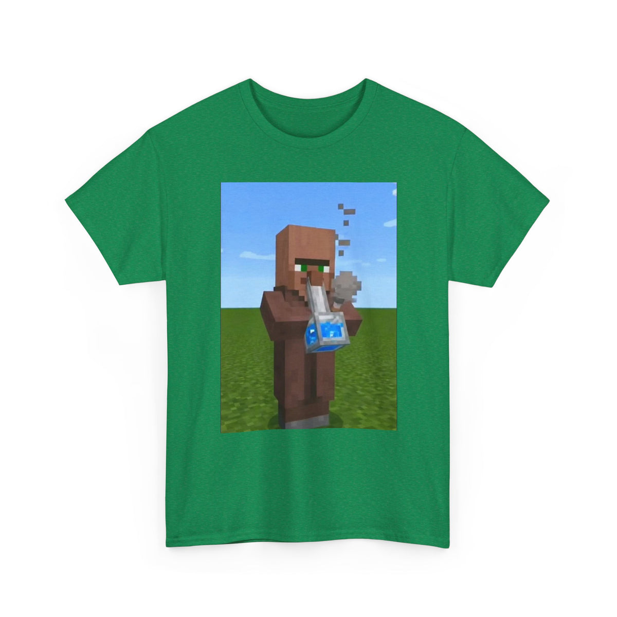 Villager Enjoying A Blocky Bong Hit