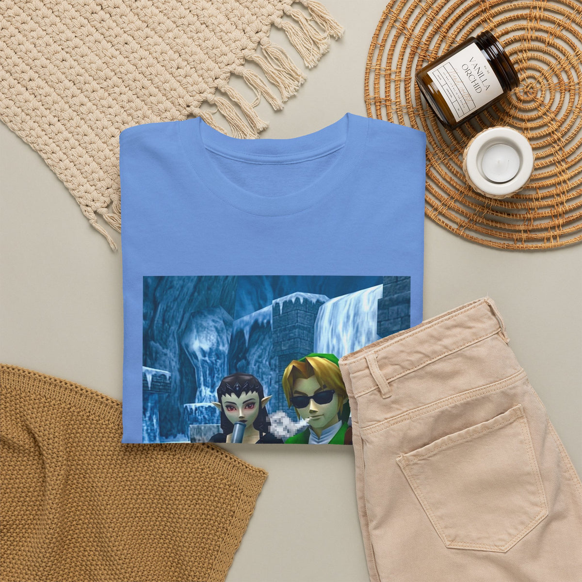 Chillin' Elf Duo Hitting Blunts In The Snow