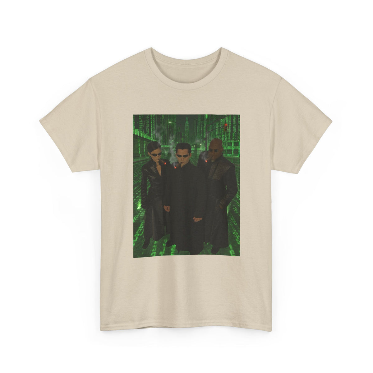Neo, Trinity, Morpheus Smoking In The Matrix
